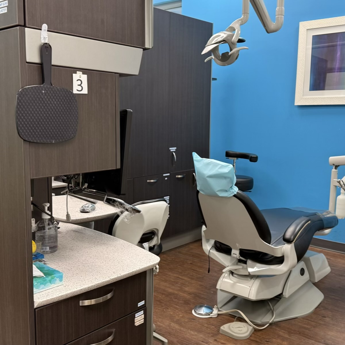 Dental operatory with chair and equipment at Refresh Dental in West Edmonton